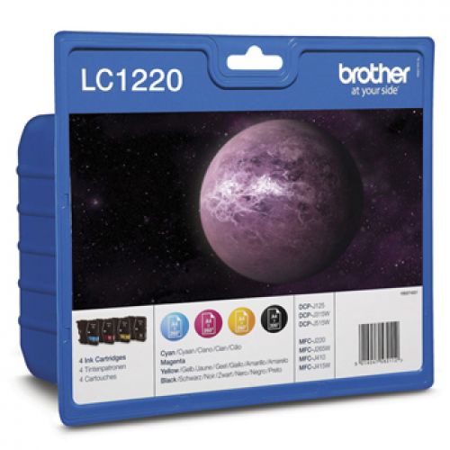 BROTHER  Pack cartuchos Preto, Cian, Magenta e AmarilloDCPJ725DW/J925DW/J430W, , Brother , BROLC1220VALBP , 5014047562938
